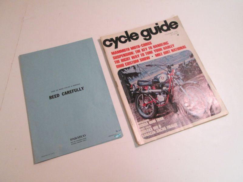 Cycle guide magazine '70 & how to reed valve a hokaka instruction manual