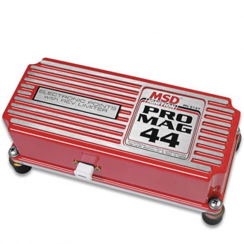 Msd red pro mag 44 amp electronic points box w/ rev limiter magnetic pickup