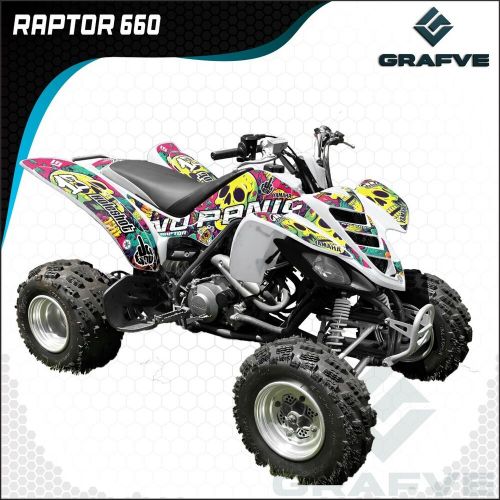 Yamaha raptor 660 kit graphics decals stickers  atv quad raptor660 all year