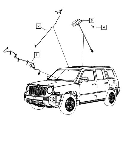 Genuine mopar satellite radio cable 68066437aa