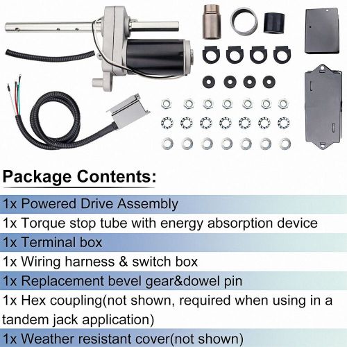 Electric powered trailer jack kit fit bulldog landing gear 1824200100 12000 lbs