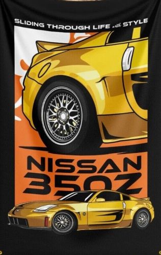 Large banner flag 3x5ft [nissan 350z]garage room decora 17901