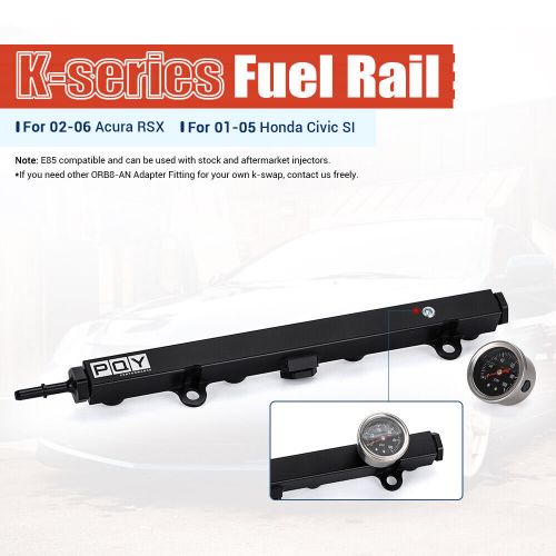 K series high flow fuel rail for honda civic rsx acura k20 k24 k-swap fuel rail