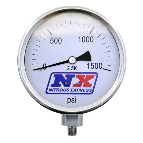 Nitrous express 15540 - 4&#034; liquid filled nitrous pressure gauge without adapter