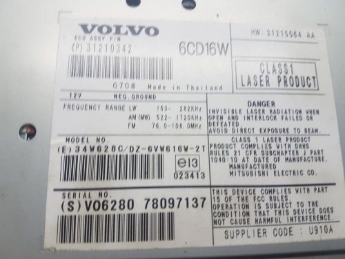 2007 volvo v50 31210342 cd changer-