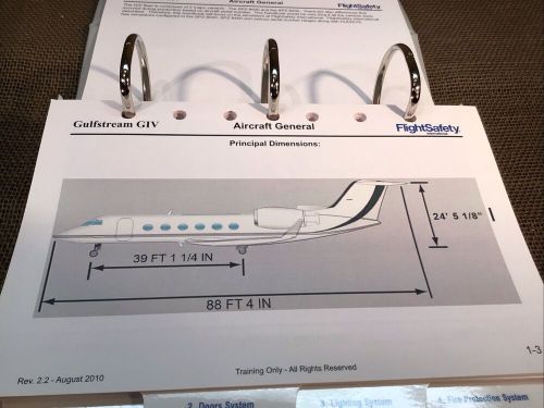 Gulfstream giv pilot training handbook, iv