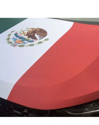 Mexico flag car hood cover universal size elastic polyester patriot mx 4x5 ft