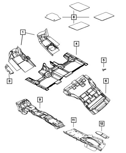 Genuine mopar mat-floor 5vn67hl1ab