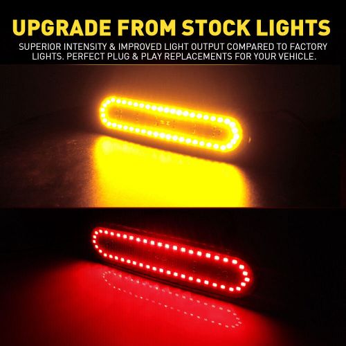 Led rear bumper side marker lights for 02-05 honda si civic ep3 3dr 33801s5ta01