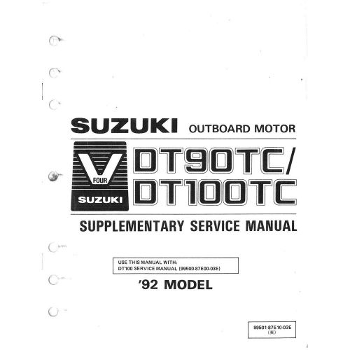 Suzuki outboard marine 1988 dt8c/9.9c service manual 99500-92d00-03e