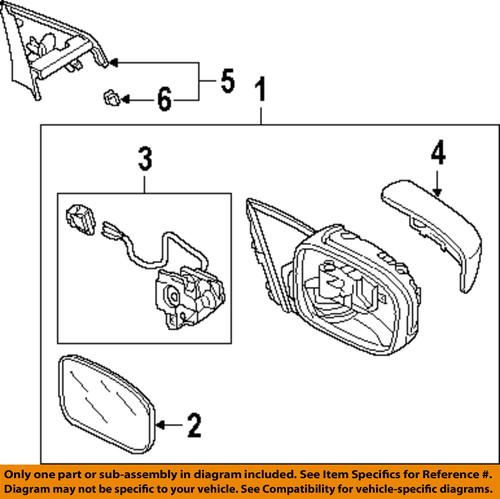 Honda oem 76253sdaa11 outside mirrors-mirror glass