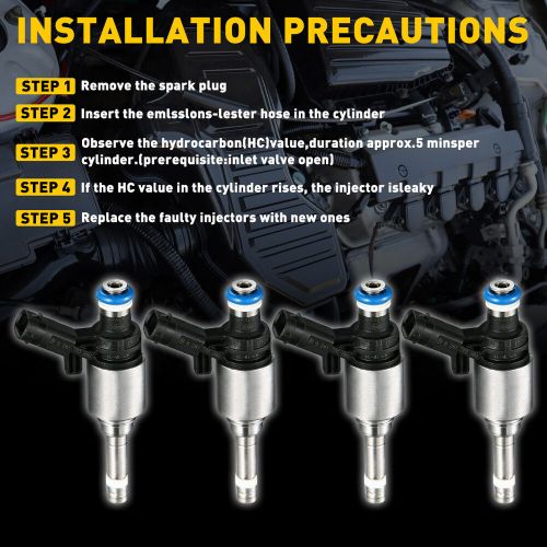 4x fuel injectors for 2008-2014 volkswagen jetta gli 2.0 tsi ccta cbfa ccza cczb