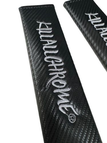 Pair of killallchrome seat belt shoulder protector pad carbon pattern universal