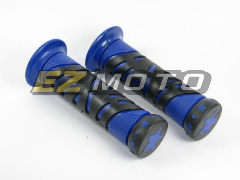 Universal hand grips for 22mm handlebar ninja 250 600 500 650 bandit gsf blue