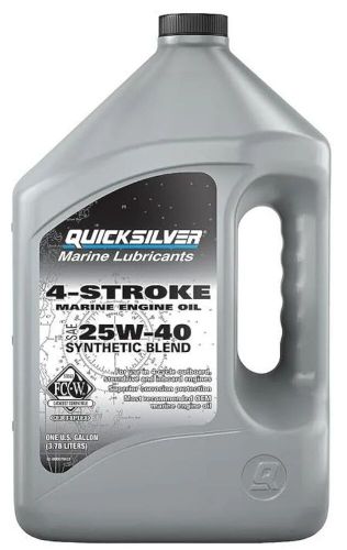 Quicksilver by mercury marine 25w-40 marine engine oil synthetic blend gallon