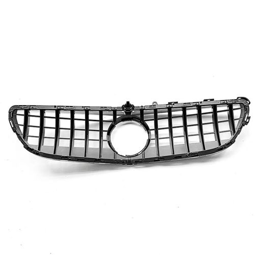 Silver front upper grille grill for benz 2015-18 w218 gt r cls + camera hole ap