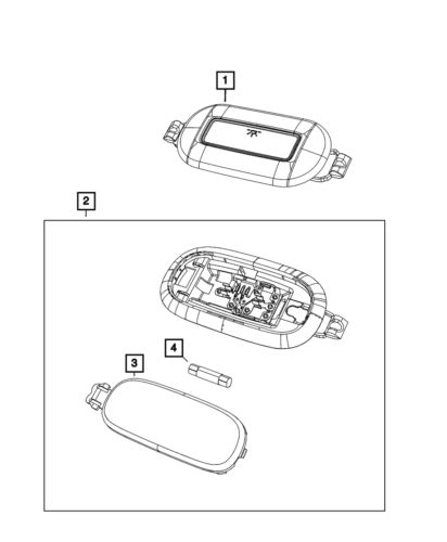 Genuine mopar dome lamp 6rg45hl1aa