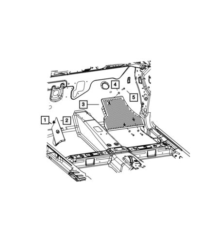 Genuine mopar dead pedal footrest 1sc46jxwac