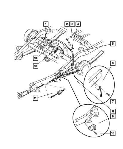 Genuine mopar parking brake cable left 52113561ab