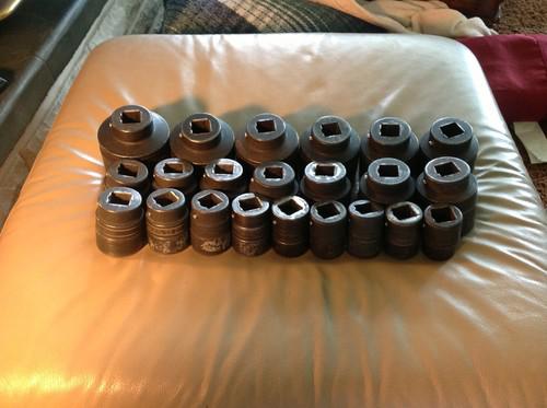 Snap on 3/4" drive industrial finish socket set 7/8" - 2-1/4" 22 sockets 