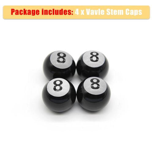 X4 8 ball auto car wheel tyre tire air valve stems caps stem cap eight new 4 pcs