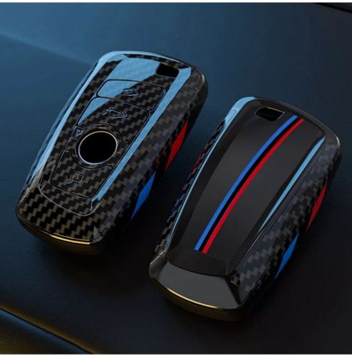 Carbon fiber color key fob cover for bmw 1 2 3 4 5 6 7 x1 x2 x3 x4 x5 x6 series