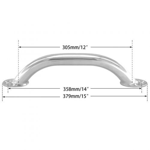 Boat 316 stainless steel 12&#034;/305mm door grab marine handrail polished handle