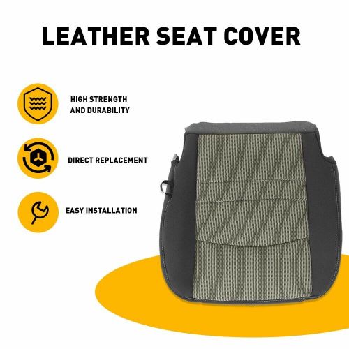 Driver bottom seat leather cover replacement for 2009 - 2012 dodge ram 1500