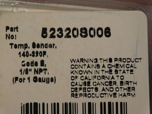 Teleflex 52320s006 temperature sender st/warner match 1/8th npt 140-320 degrees!