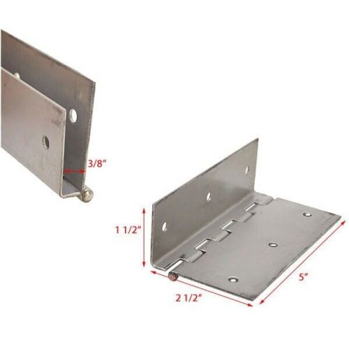 Custom silver 5 x 2 1/2 inch stainless steel boat off set hinge (pair)