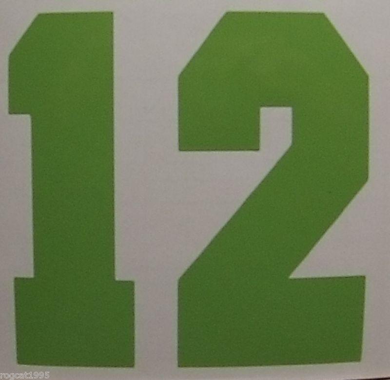 Seattle seahawks 12th man fan lime green vinyl decal sticker wilson lynch