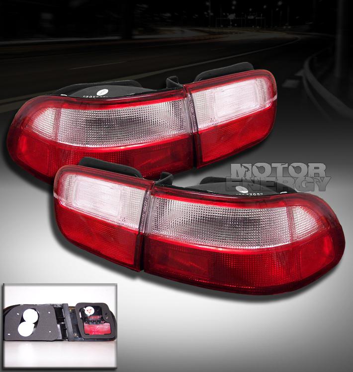 1992-1995 honda civic altezza tail lights red/clear 1993 1994 2/4-door lx ex dx