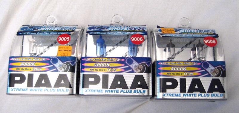 Piaa xtreme white plus headlight bulbs (3 twin packs) - #9005, #9006