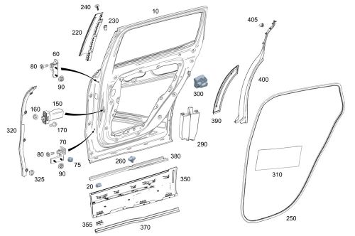 Genuine mercedes-benz cover strip 247-730-02-02