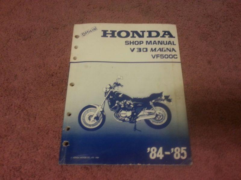 Honda genuine shop / service manual for honda '84-'85 vf500c magna