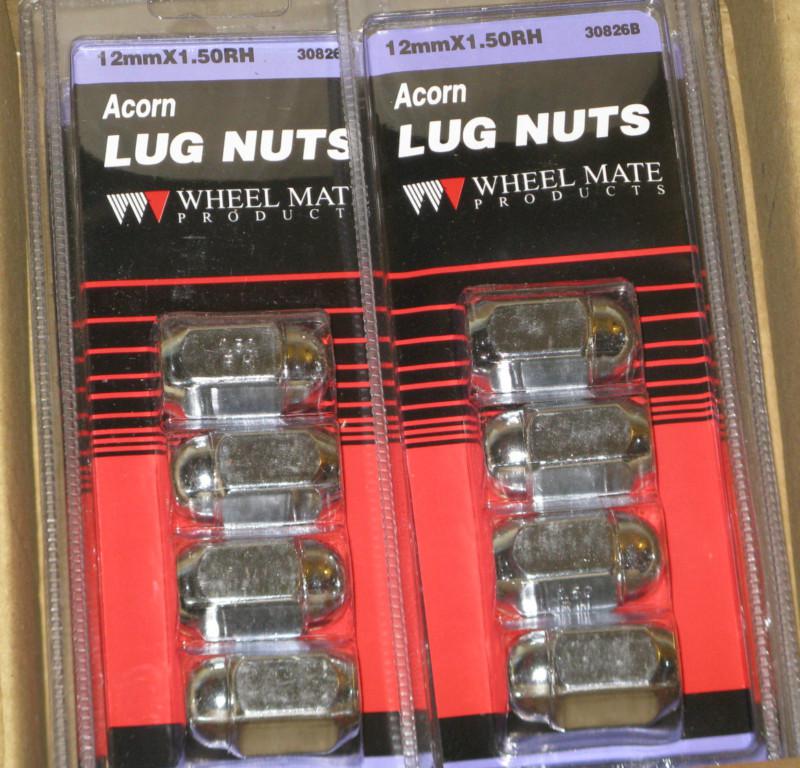 (20) 12 x 1.50 mm chrome acorn  ** wheel mate products ** lug nut set