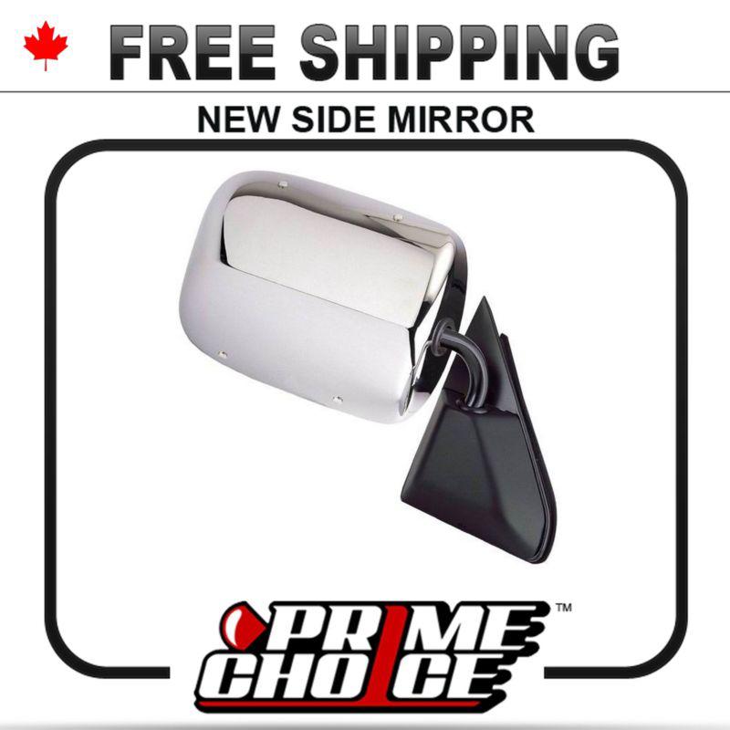 New manual chrome passenger side view mirror f0r chevy c/k series right door