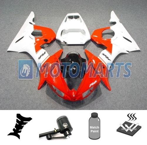 Bundle fairing kit w/ brake fluid reservoir oil pot for yamaha yzf 600 r6 03 ap