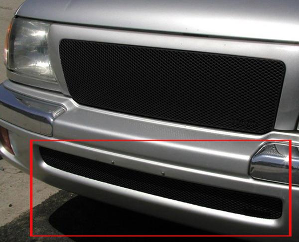 1998-2000 toyota tacoma grillcraft lower black 1pc grille insert mx-series grill