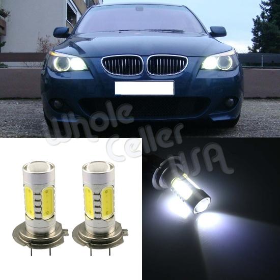 2x cree high power h7 led bulbs xenon white headlights drl fog light