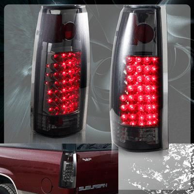 Chevrolet gmc pickup red chrome reflector smoke lens led altezza tail light lamp