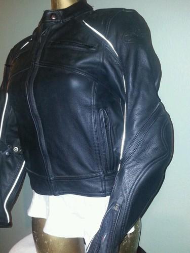 Joe rocket motorcycle women's leathers, mesh zip vents, full padding, size xs
