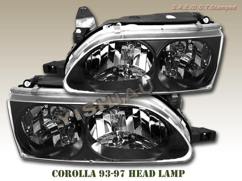 1993-1995-1997 toyota corolla headlights jdm black new