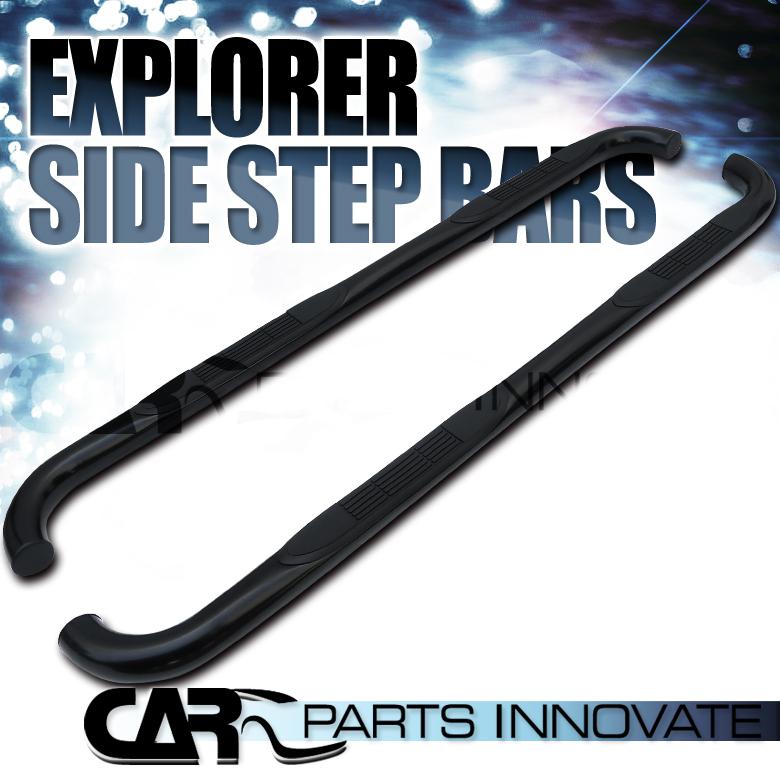 2002-2005 ford explorer 4dr 3" black stainless steel side step nerf bars