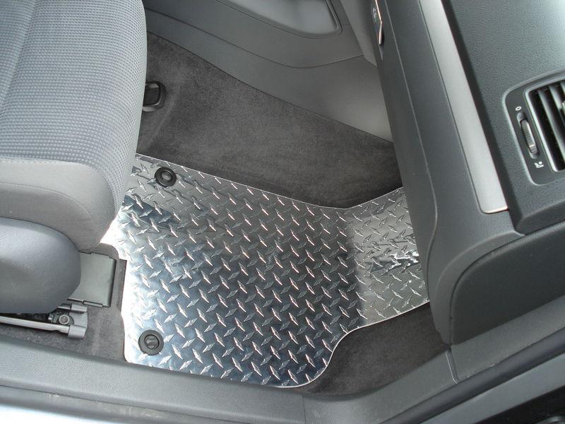 Vw mk5  rabbit gti jetta   aluminum floor mats.  real metal  custom shaped set 5