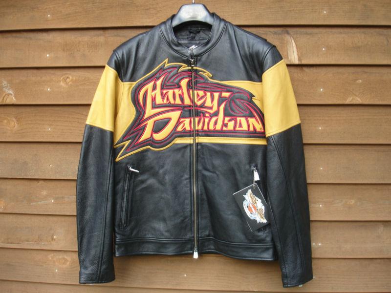 Harley davidson mens wildcard leather jacket medium new with tags  