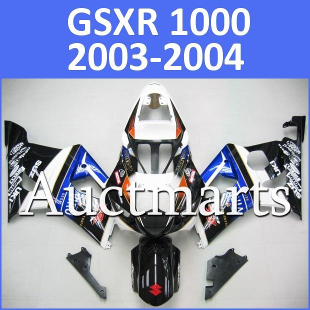 Fit suzuki 03 04 gsxr 1000 gsx-r1000 2003 2004 fairing k4 bodywork d17 d10