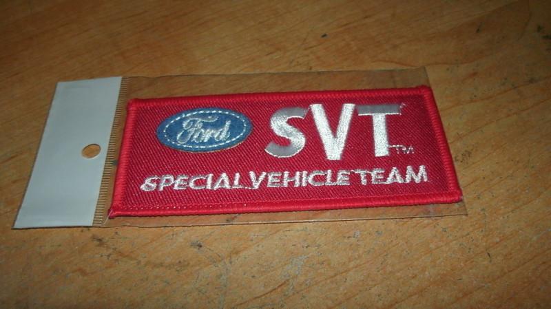 Ford mustang svt special vehicle team red blue patch mustang cobra lightning red