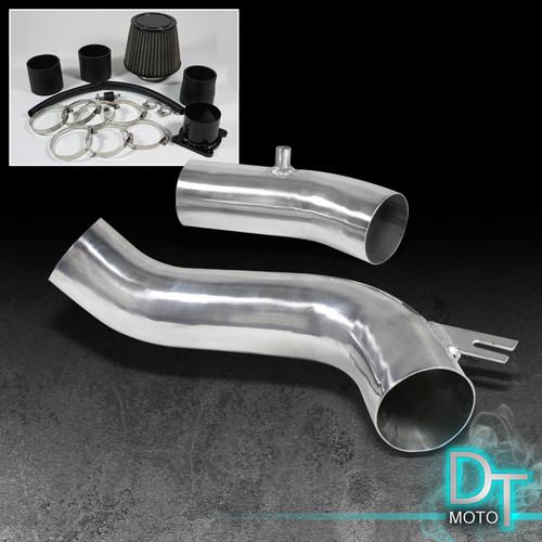 Stainless washable filter + cold air intake 02-06 sentra spec-v polish aluminum