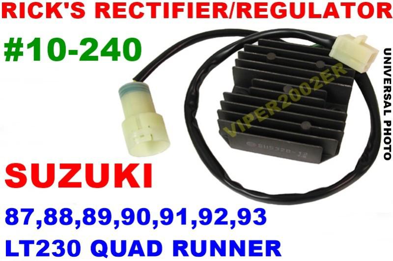 Rick's rectifier regulator suzuki 87,88,89,90,91,92,93 lt230 quadrunner #10-240